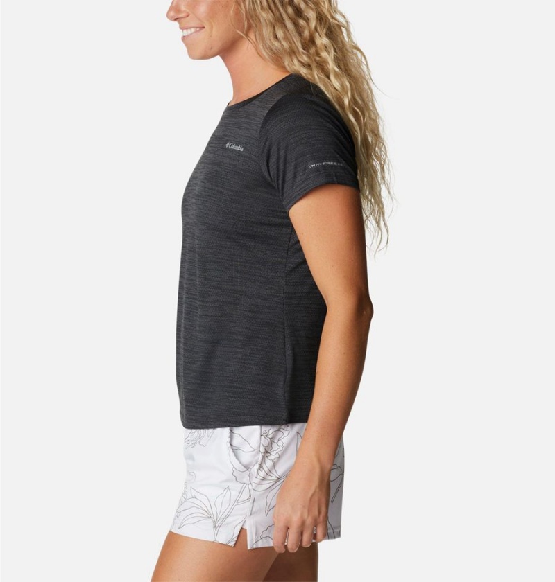 Columbia Alpine Chill Zero Short Sleeve Women's T-Shirt Black | GMYIZH-720