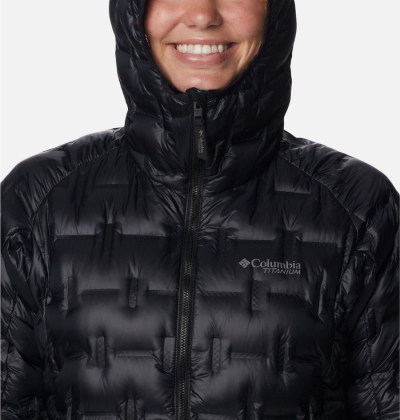 Columbia Alpine Crux II Hooded Women's Puffer Jacket Black | DXKLYS-725
