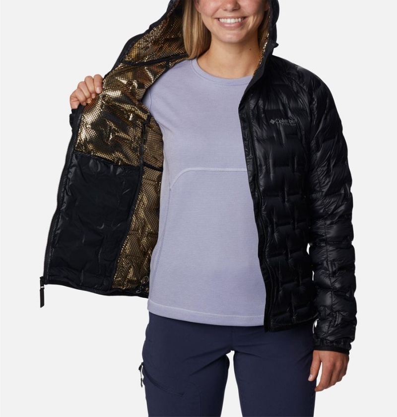 Columbia Alpine Crux II Hooded Women's Puffer Jacket Black | DXKLYS-725