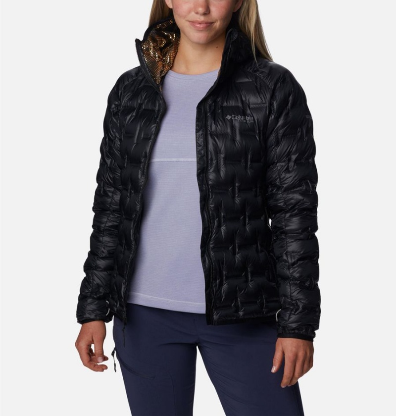 Columbia Alpine Crux II Hooded Women's Puffer Jacket Black | DXKLYS-725