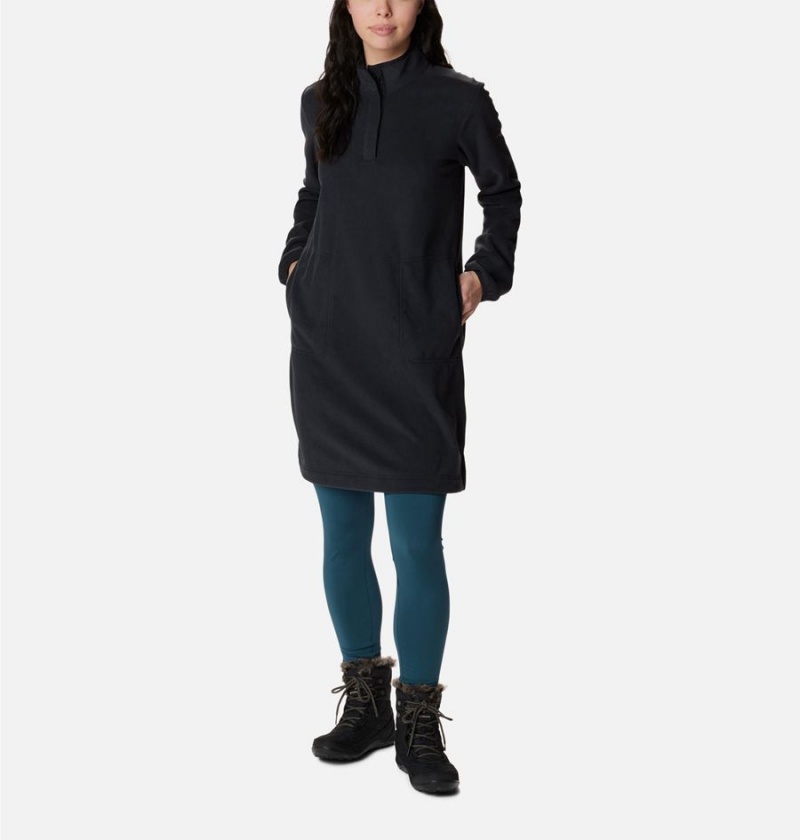 Columbia Anytime Fleece Women\'s Dress Black | WBKEZQ-495
