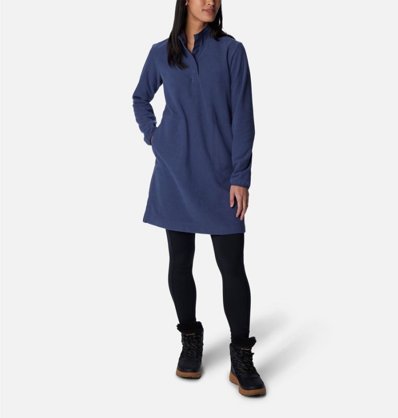 Columbia Anytime Fleece Women\'s Dress Navy | EIBKNJ-179