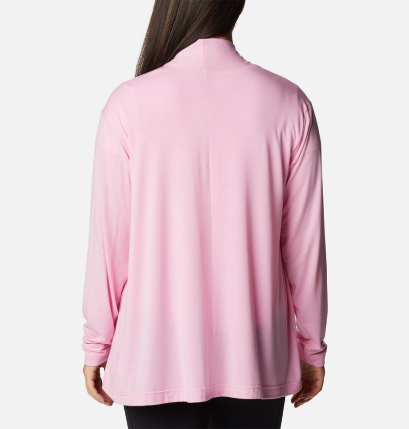 Columbia Anytime Knit Layering Long Sleeve Women's Shirt Pink | JTYEXD-846