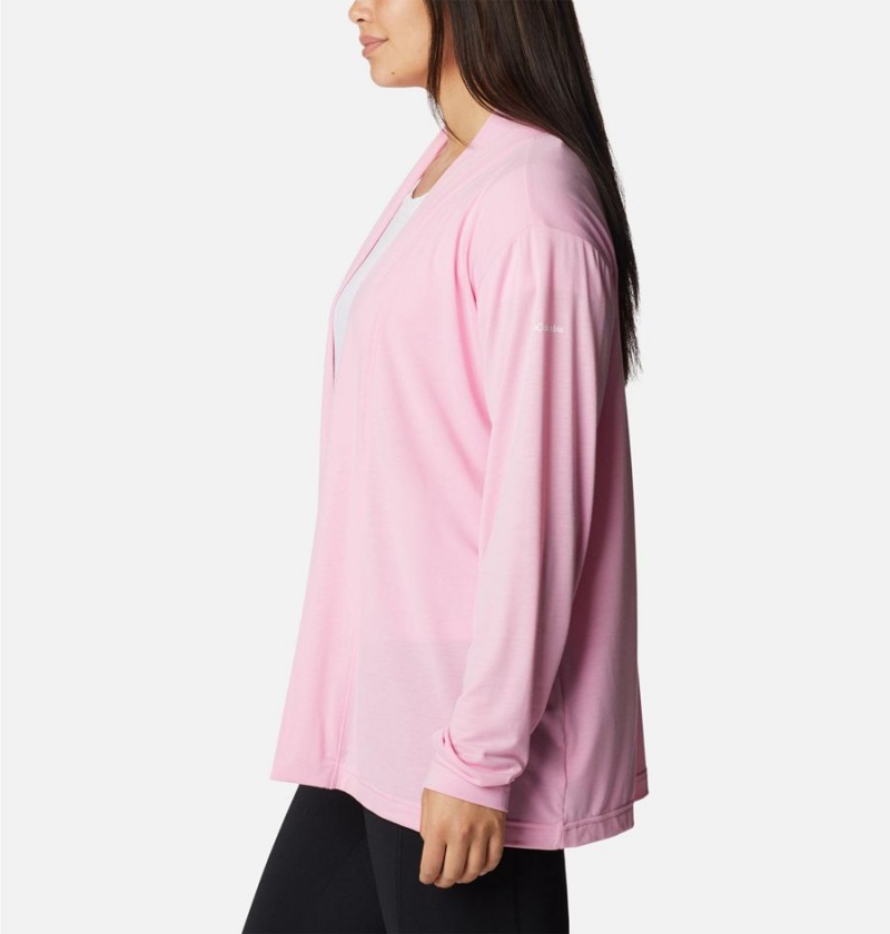 Columbia Anytime Knit Layering Long Sleeve Women's Shirt Pink | JTYEXD-846
