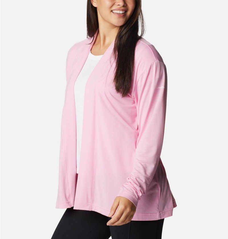 Columbia Anytime Knit Layering Long Sleeve Women's Shirt Pink | JTYEXD-846