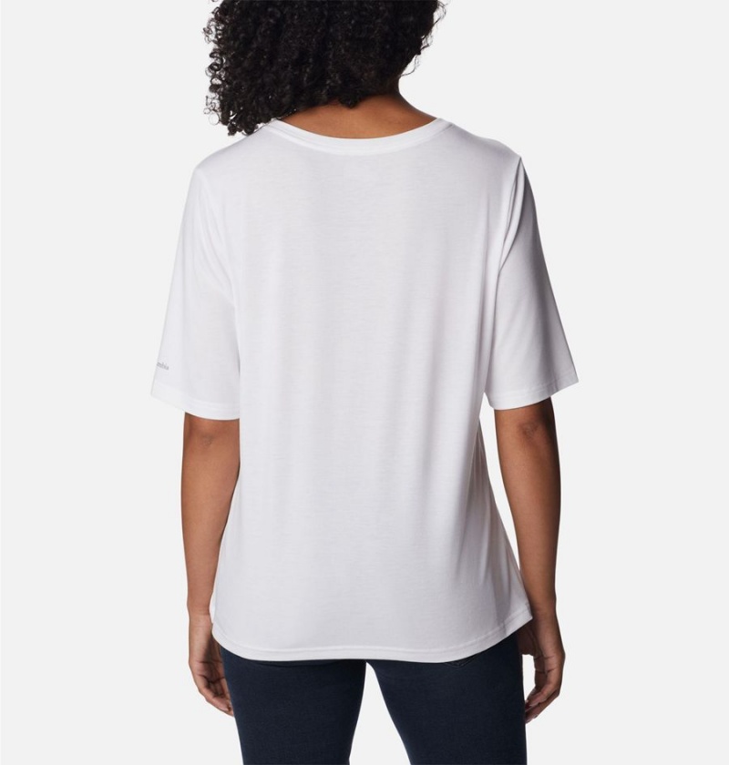 Columbia Anytime Knit Women's T-Shirt White | UKCYRW-046
