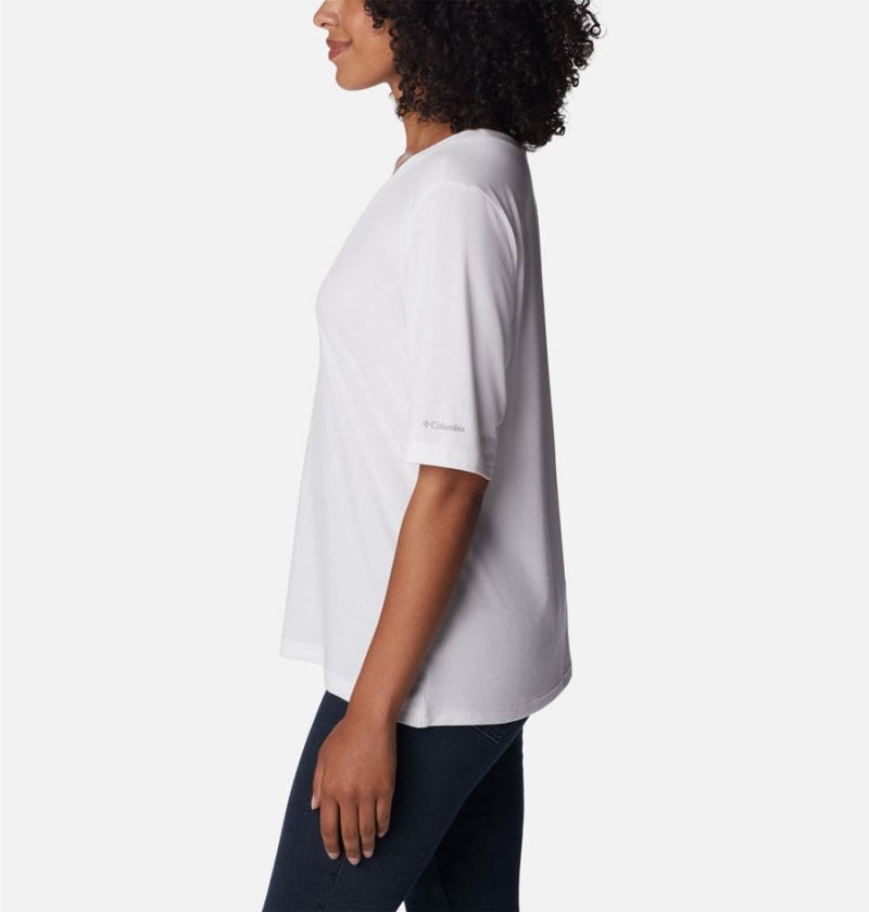 Columbia Anytime Knit Women's T-Shirt White | UKCYRW-046