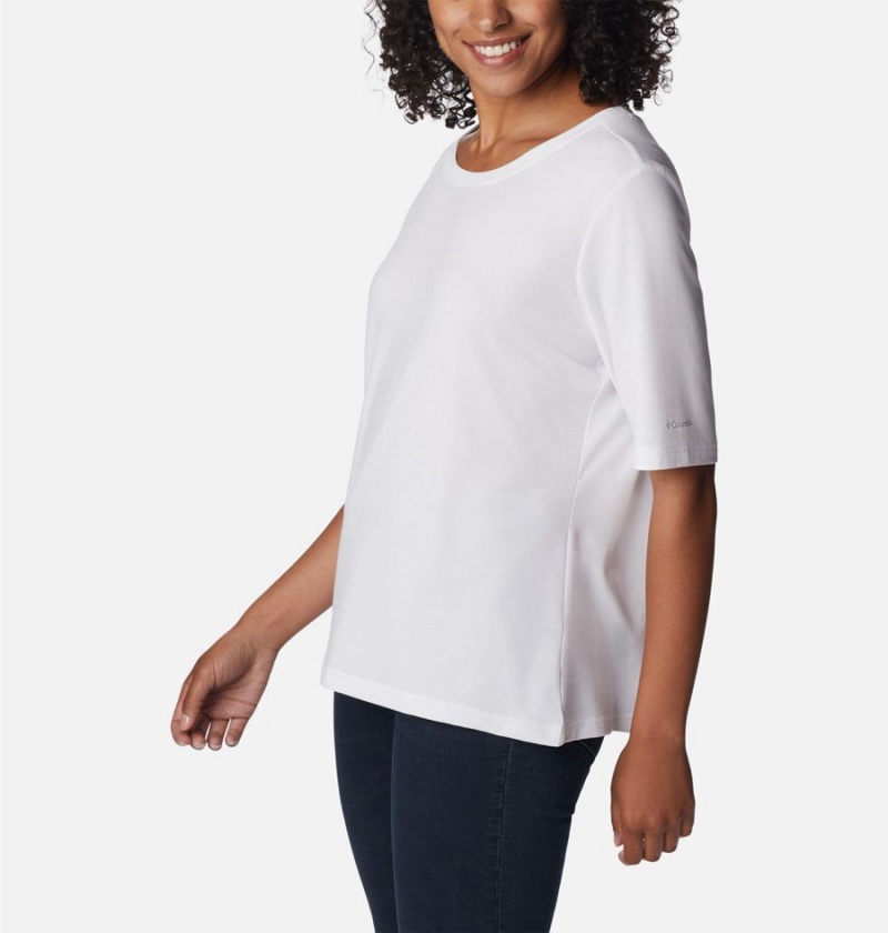 Columbia Anytime Knit Women's T-Shirt White | UKCYRW-046