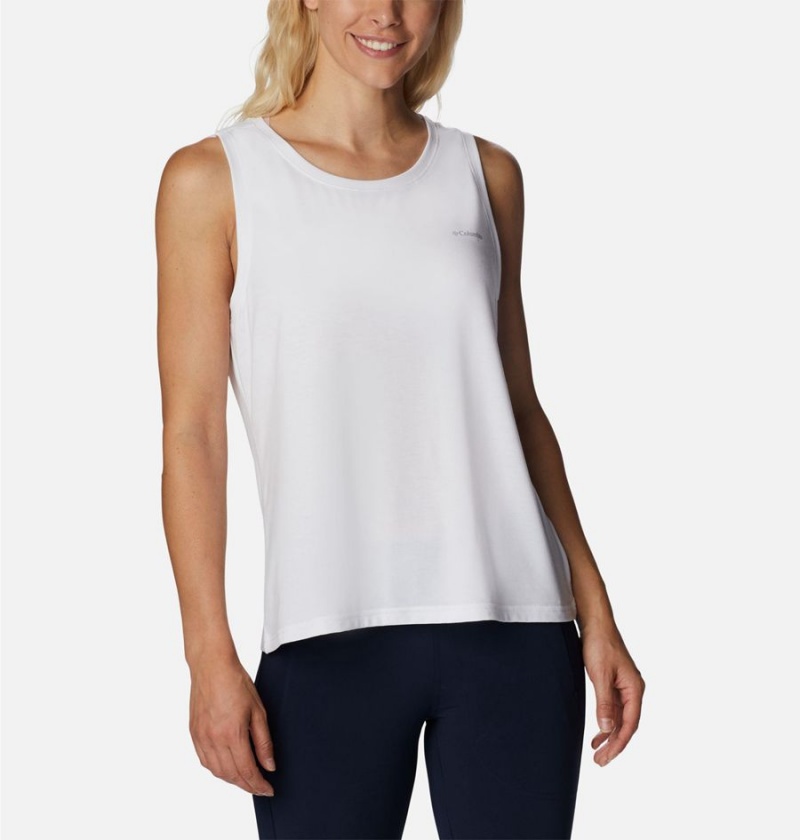 Columbia Anytime Knit Women's Tank Top White | JCISRX-085