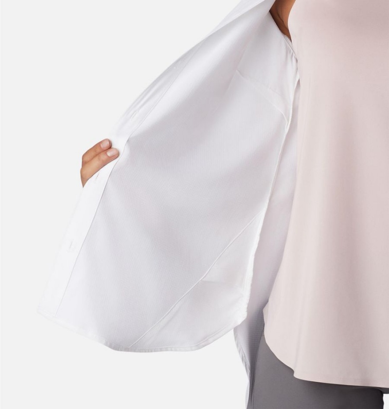 Columbia Anytime Lite Long Sleeve Women's Shirt White | CFMATG-263