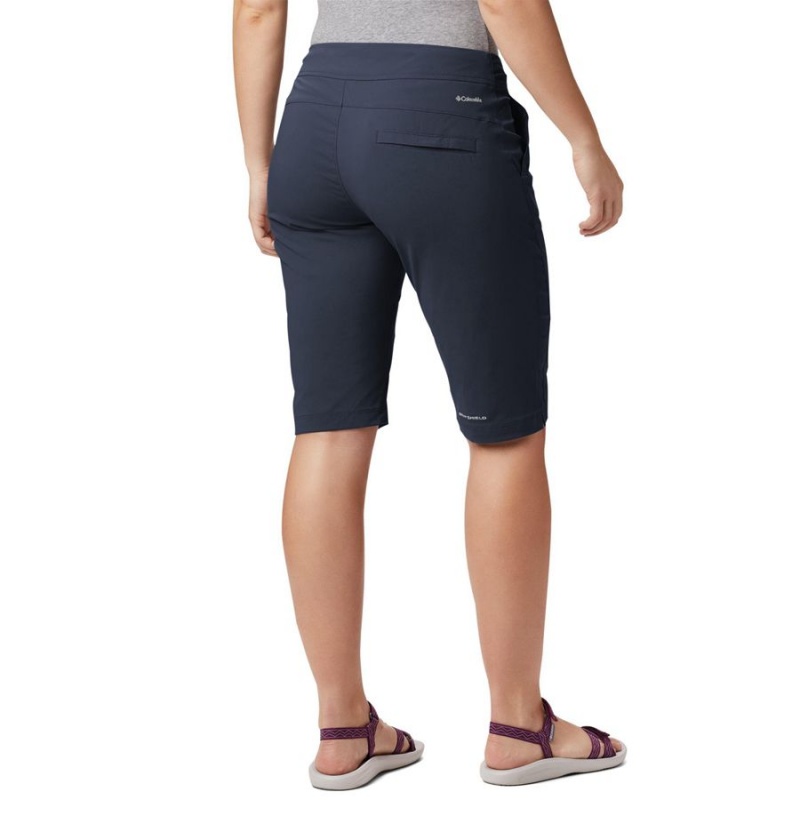 Columbia Anytime Outdoor Long Women's Shorts Navy | XLPMIK-284