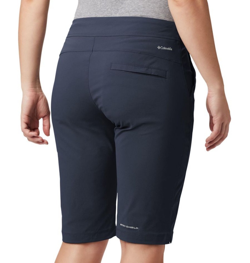 Columbia Anytime Outdoor Long Women's Shorts Navy | XLPMIK-284