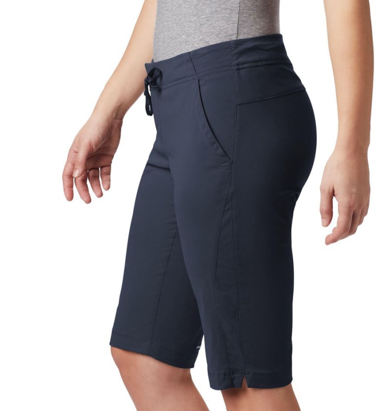 Columbia Anytime Outdoor Long Women's Shorts Navy | XLPMIK-284