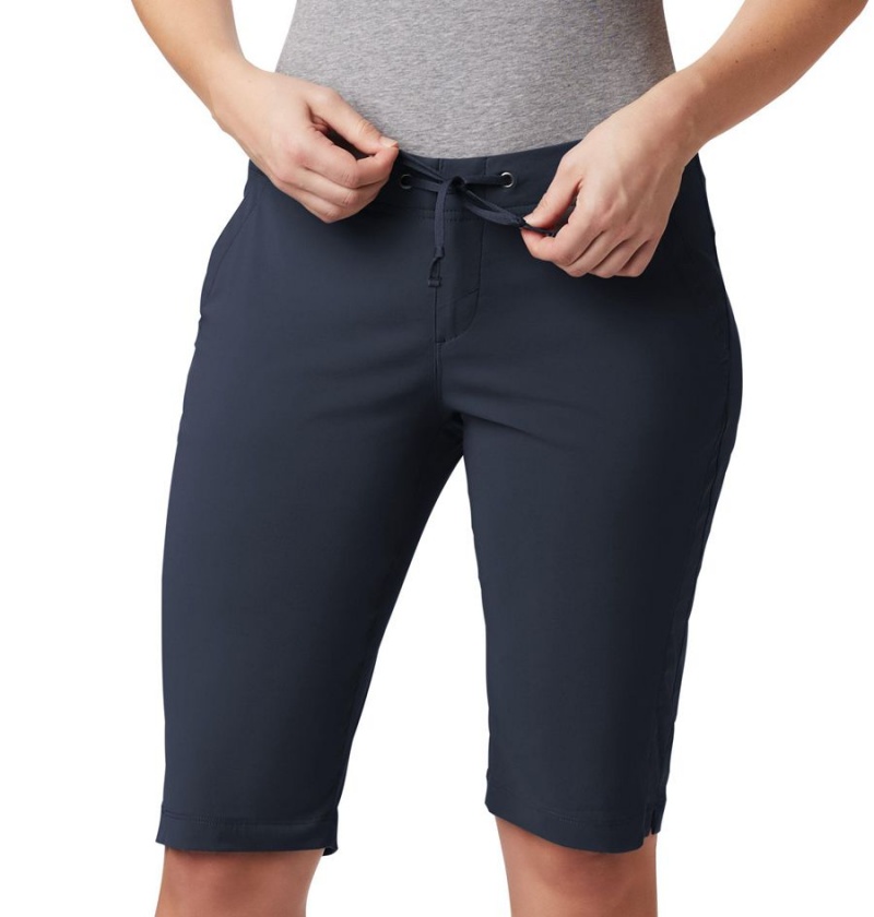 Columbia Anytime Outdoor Long Women's Shorts Navy | XLPMIK-284
