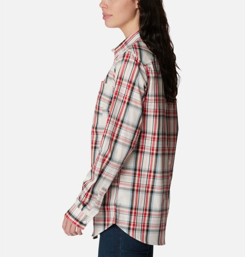 Columbia Anytime Patterned Long Sleeve Women's Shirt Multicolor | QKPMSI-943