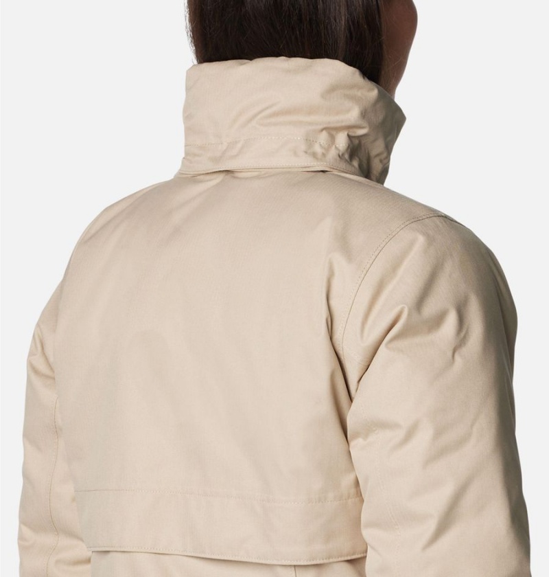 Columbia Apres Arson Winter Long Down Women's Coats Khaki | WIANBL-601