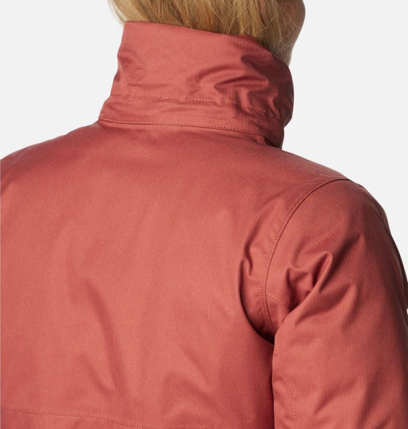 Columbia Apres Arson Winter Long Down Women's Coats Coral | ZQTDUJ-529