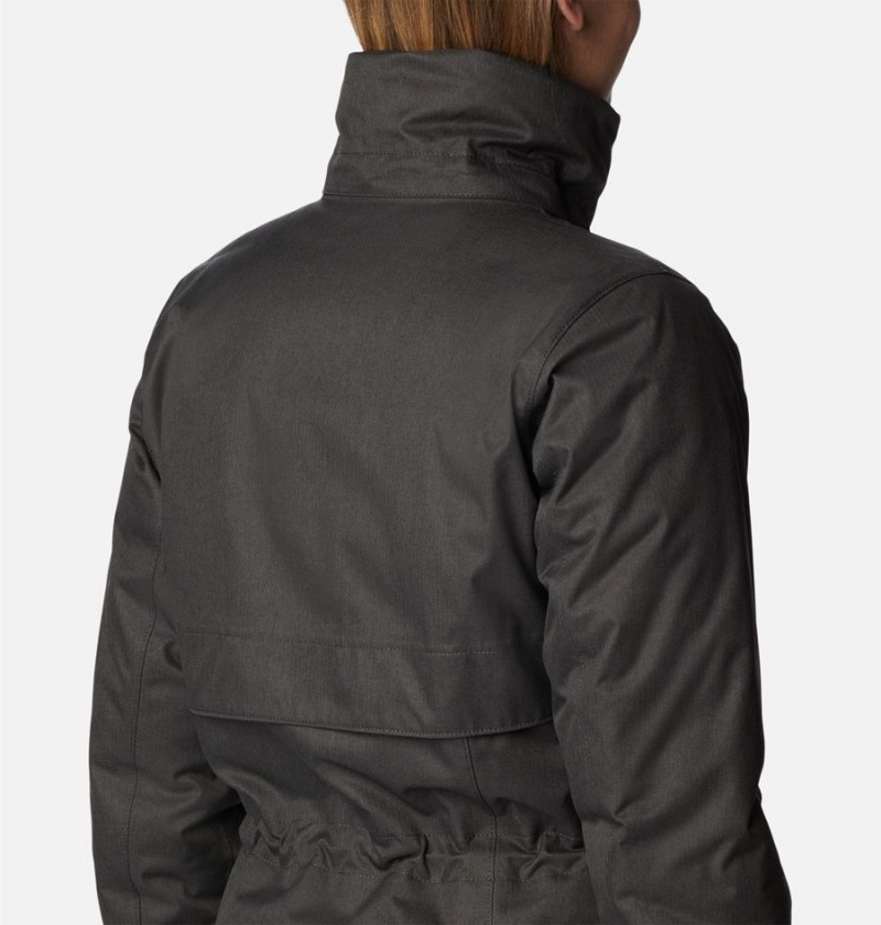 Columbia Apres Arson Winter Long Down Women's Coats Black | CNLKJZ-792