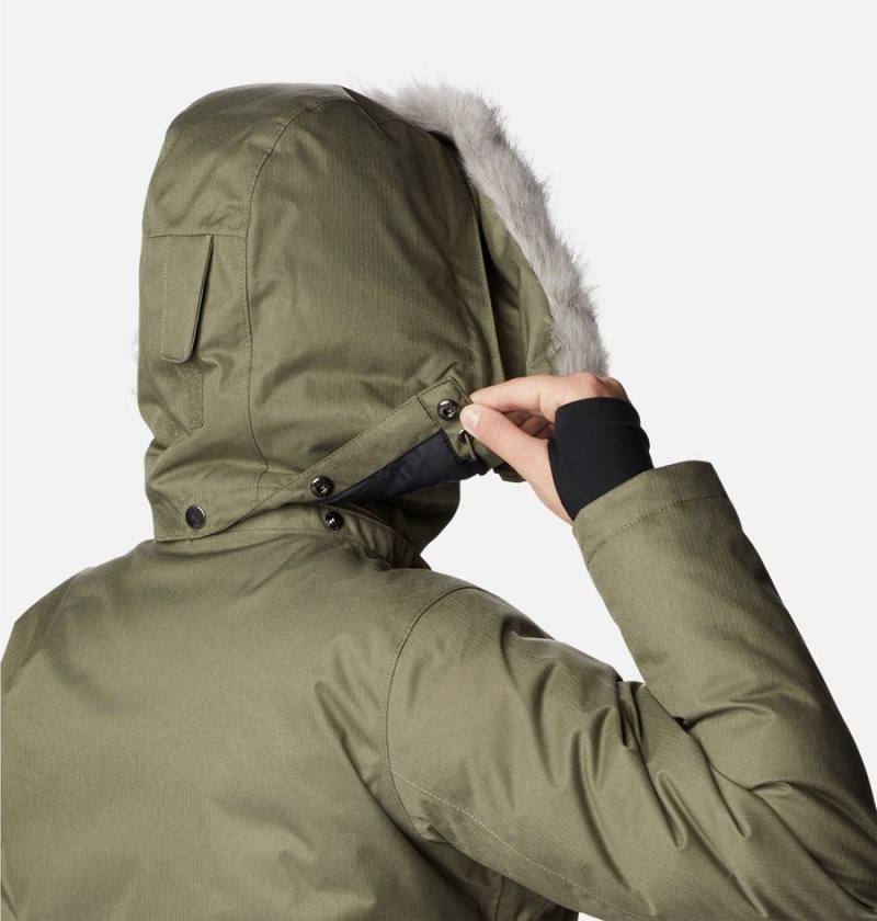 Columbia Apres Arson Winter Long Down Women's Coats Green | ODVCJQ-026