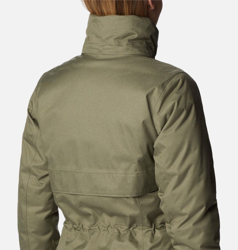 Columbia Apres Arson Winter Long Down Women's Coats Green | ODVCJQ-026
