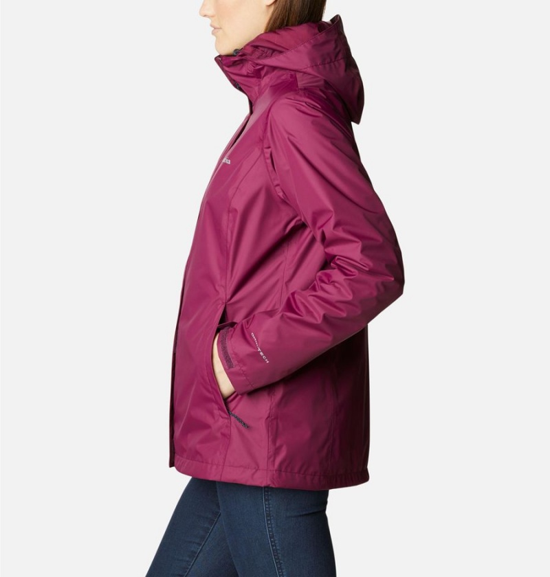 Columbia Arcadia II Women's Rain Jacket Coral | NJOLPA-548