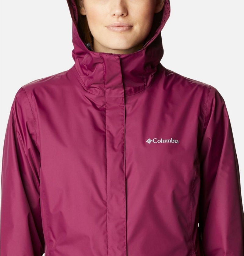 Columbia Arcadia II Women's Rain Jacket Coral | NJOLPA-548
