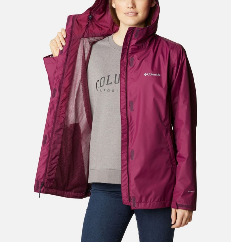 Columbia Arcadia II Women's Rain Jacket Coral | NJOLPA-548