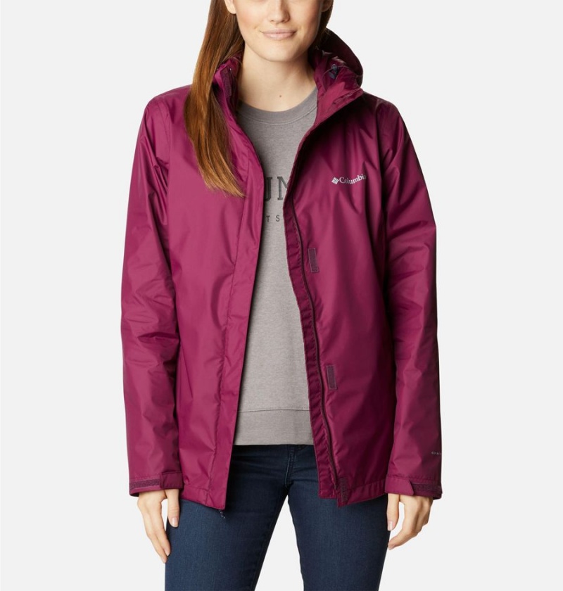 Columbia Arcadia II Women's Rain Jacket Coral | NJOLPA-548