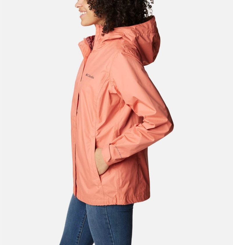 Columbia Arcadia II Women's Rain Jacket Coral | GYLZIQ-521
