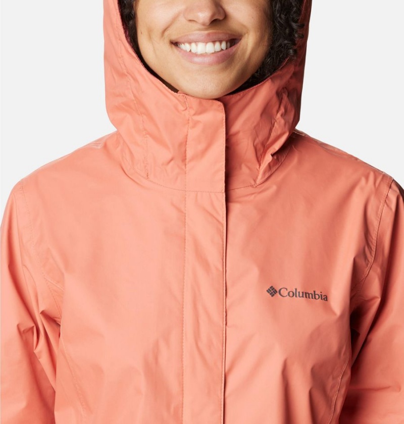 Columbia Arcadia II Women's Rain Jacket Coral | GYLZIQ-521