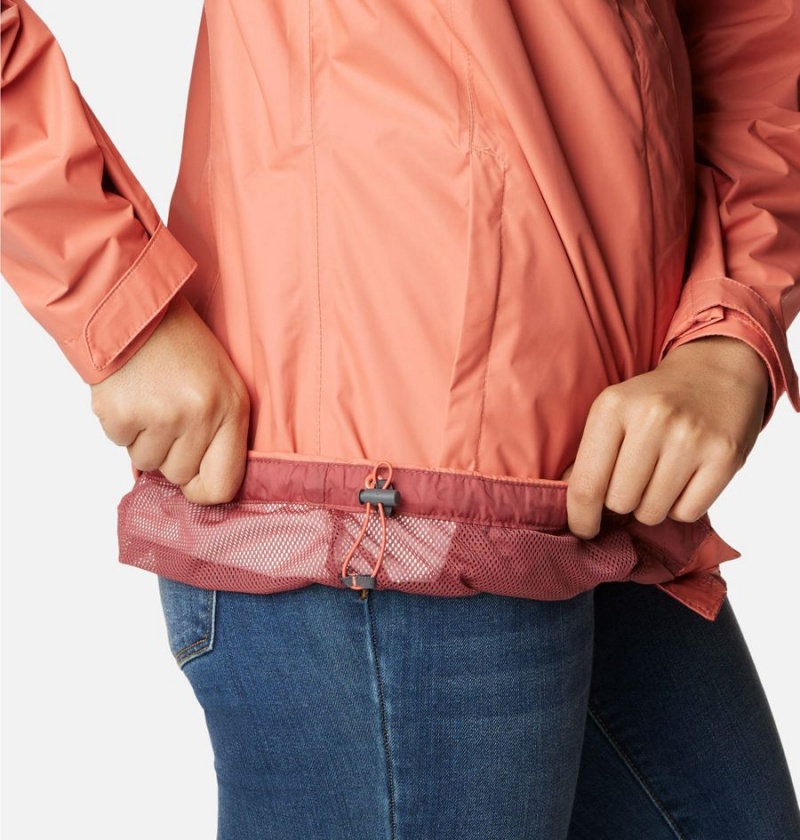 Columbia Arcadia II Women's Rain Jacket Coral | GYLZIQ-521