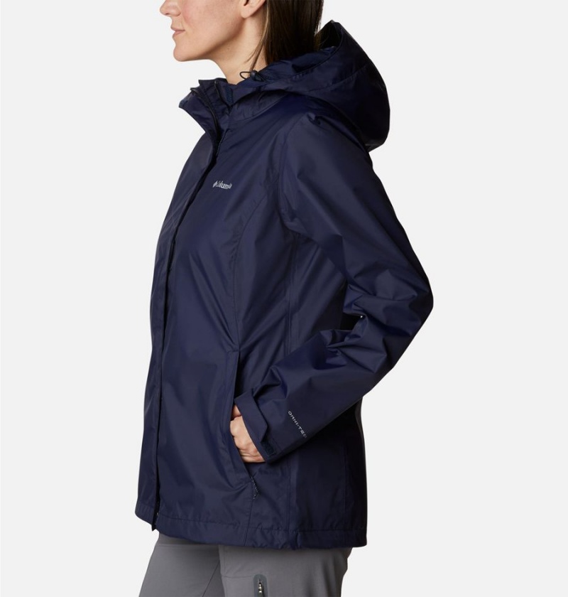 Columbia Arcadia II Women's Rain Jacket Navy | ZSIFDM-871