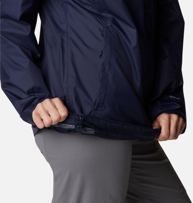 Columbia Arcadia II Women's Rain Jacket Navy | ZSIFDM-871