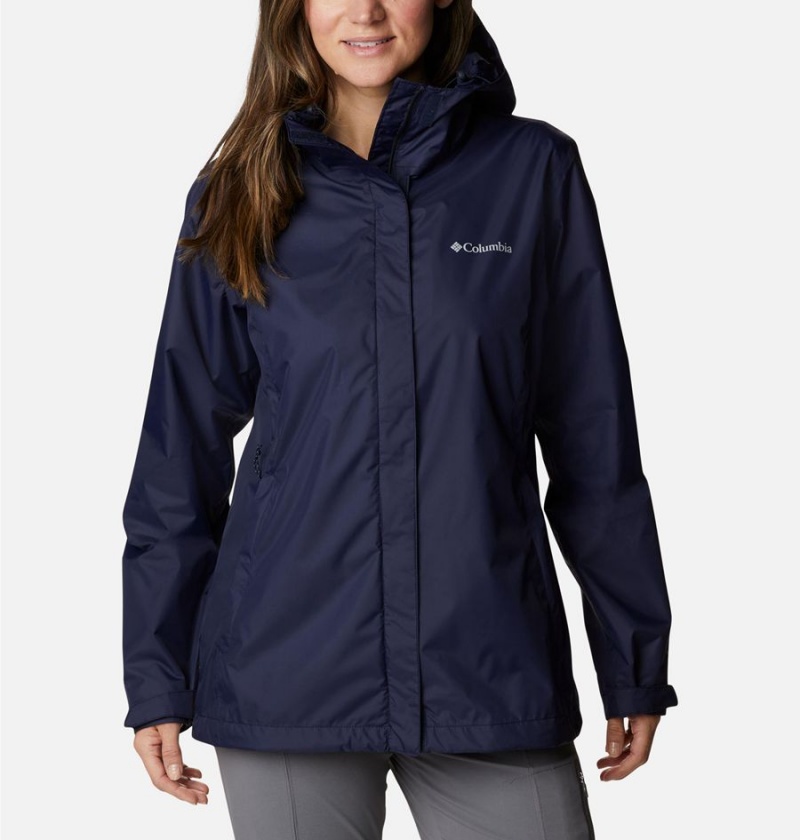 Columbia Arcadia II Women\'s Rain Jacket Navy | ZSIFDM-871