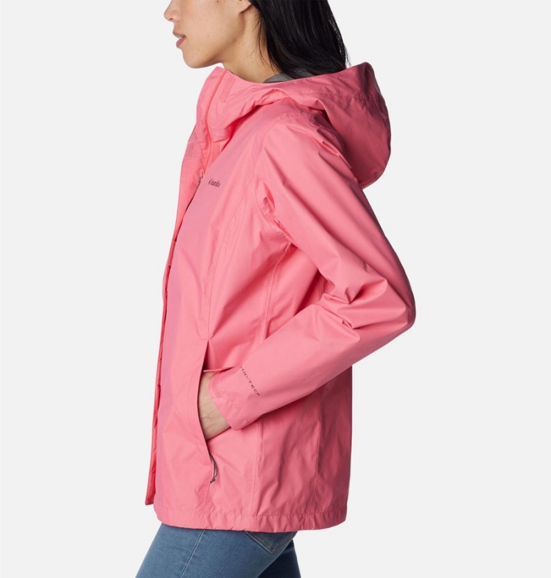 Columbia Arcadia II Women's Rain Jacket Pink | LQIGCR-401
