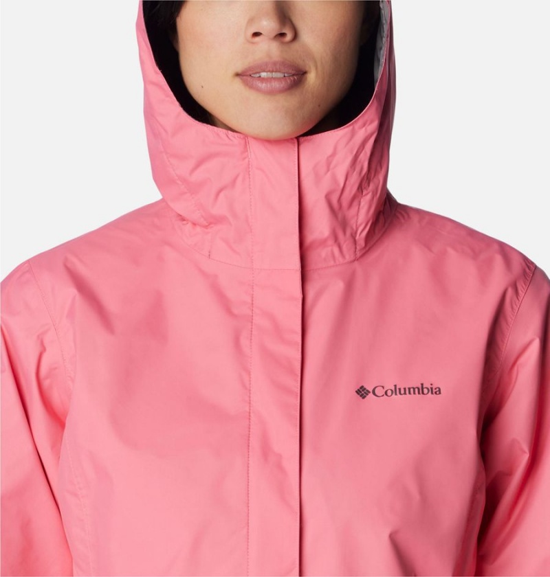 Columbia Arcadia II Women's Rain Jacket Pink | LQIGCR-401