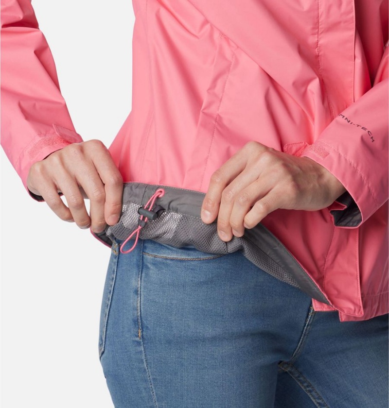 Columbia Arcadia II Women's Rain Jacket Pink | LQIGCR-401
