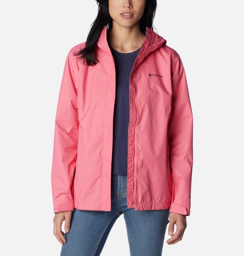 Columbia Arcadia II Women's Rain Jacket Pink | LQIGCR-401