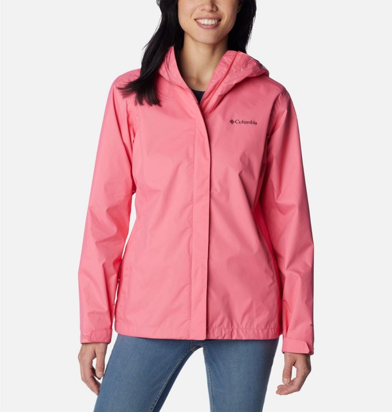 Columbia Arcadia II Women\'s Rain Jacket Pink | LQIGCR-401