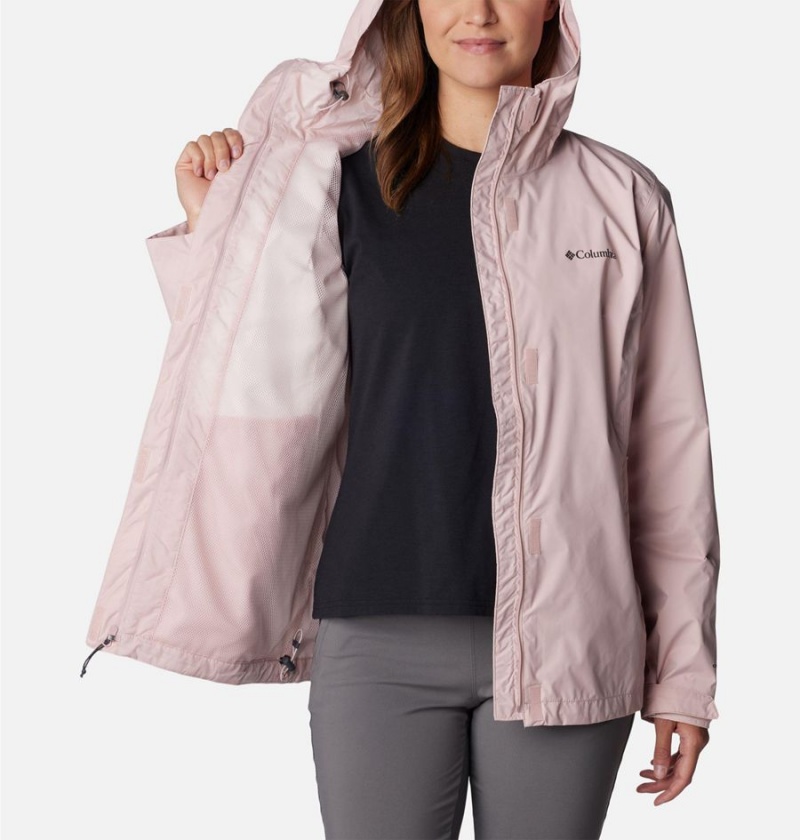 Columbia Arcadia II Women's Rain Jacket Pink | KDNRFU-468