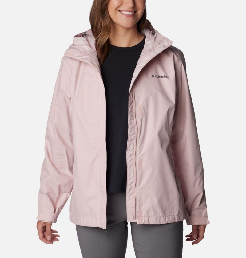 Columbia Arcadia II Women's Rain Jacket Pink | KDNRFU-468