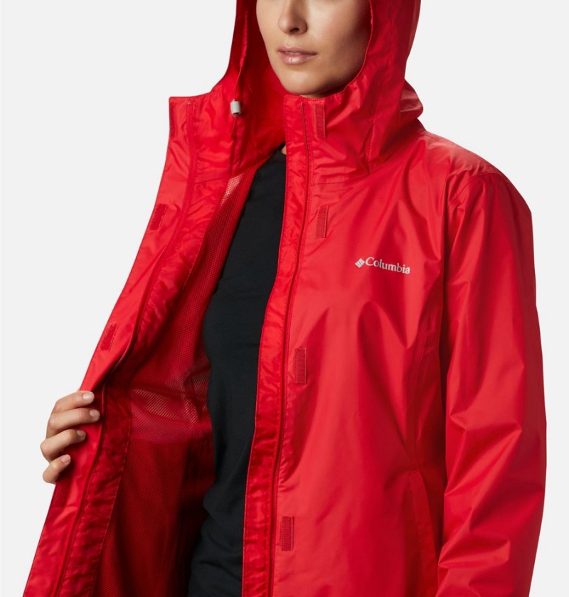 Columbia Arcadia II Women's Rain Jacket Red | EVTPQJ-135