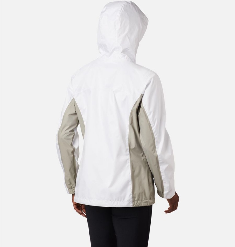 Columbia Arcadia II Women's Rain Jacket White | FWMHPI-496
