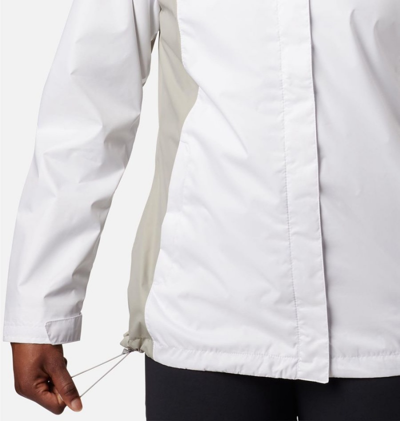 Columbia Arcadia II Women's Rain Jacket White | FWMHPI-496