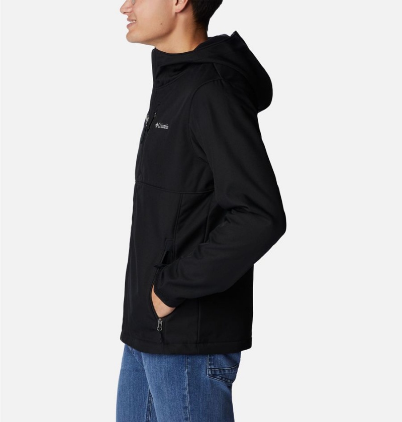 Columbia Ascender Hooded Men's Softshell Jackets Black | VNLYBM-501