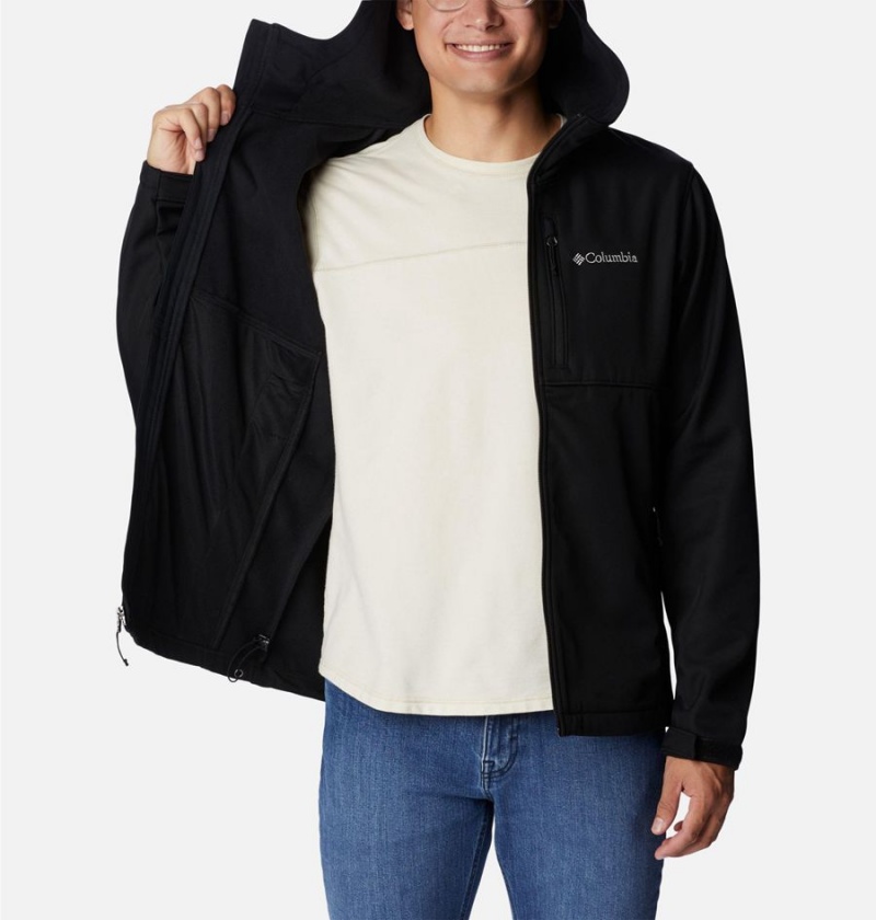 Columbia Ascender Hooded Men's Softshell Jackets Black | VNLYBM-501