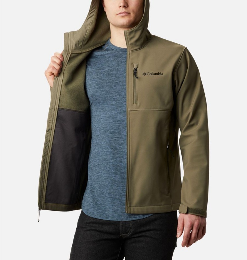 Columbia Ascender Hooded Men's Softshell Jackets Green | TBQYEL-082