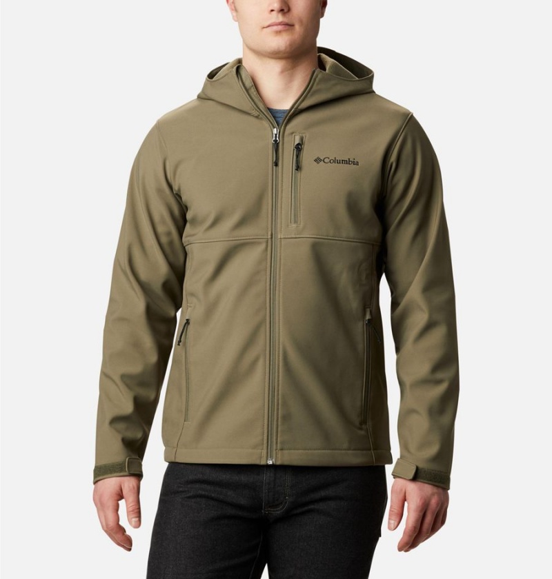 Columbia Ascender Hooded Men\'s Softshell Jackets Green | TBQYEL-082