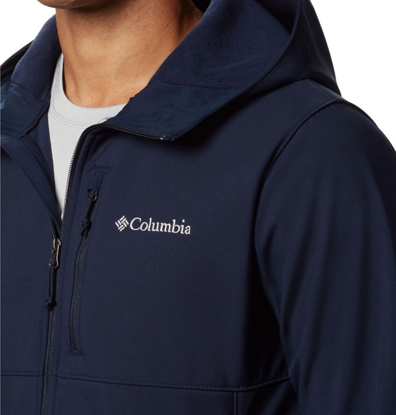 Columbia Ascender Hooded Men's Softshell Jackets Navy | XECPVZ-057