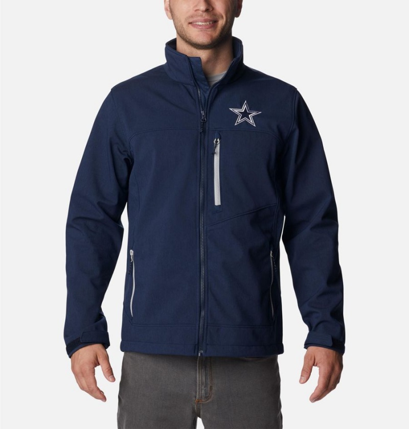 Columbia Ascender II - Dallas Cowboys Men\'s Softshell Jackets Navy | WYQVMO-546